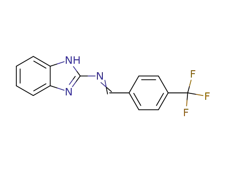 Molecular Structure of 679394-73-1 (1H-Benzimidazol-2-amine, N-[[4-(trifluoromethyl)phenyl]methylene]-)