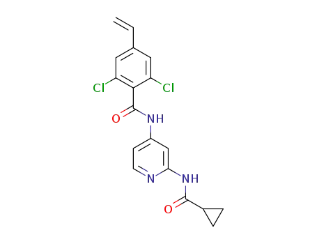 2,6-dichloro-N-(2-(cyclopropanecarboxamido)pyridin-4-yl)-4-vinylbenzamide