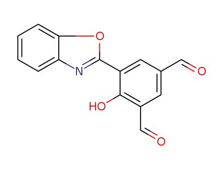 Molecular Structure of 1275589-01-9 (5-(1,3-benzoxazol-2-yl)-4-hydroxyisophthalic aldehyde)