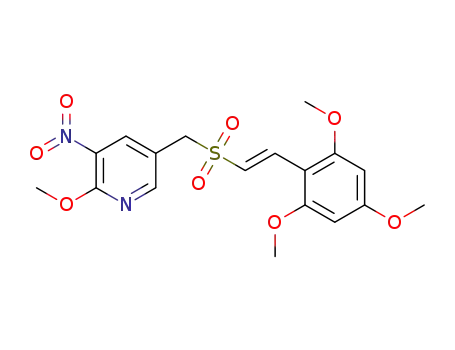 (E)-2-methoxy-3-nitro-5-(((2,4,6-trimethoxystyryl)sulfonyl)methyl)pyridine