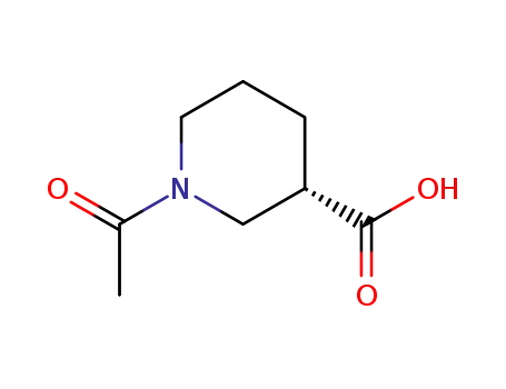 Molecular Structure of 712270-39-8 (3-Piperidinecarboxylic acid, 1-acetyl-, (3R)- (9CI))