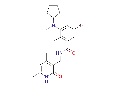 5-bromo-3-(cyclopentyl(methyl)amino)-N-((4,6-dimethyl-2-oxo-1,2-dihydropyridin-3-yl)methyl)-2-methylbenzamide