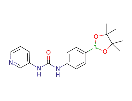 Molecular Structure of 874298-19-8 (4-(3-pyridyl)ureido-phenylboronic acid pinacol ester)