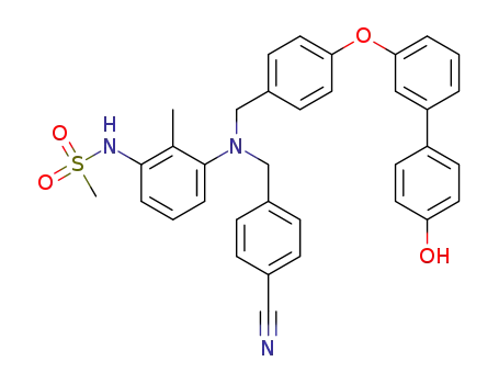 N-(3-((4-cyanobenzyl)(4-(4'-hydroxybiphenyl-3-yloxy)benzyl)amino)-2-methylphenyl)methanesulfonamide