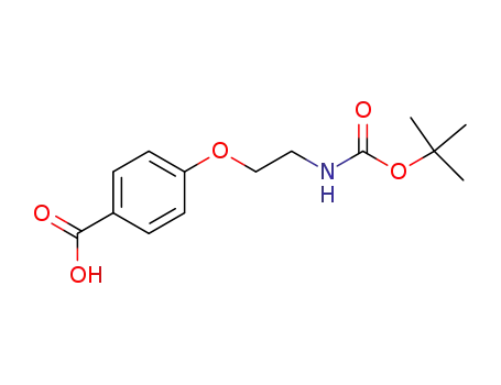 Molecular Structure of 168892-66-8 (4-(2-TERT-BUTOXYCARBONYLAMINO-ETHOXY)-BENZOIC ACID)