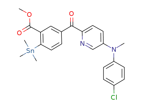 5-{5-[(4-chlorophenyl)(methyl)amino]picolinoyl}-2-trimethylstannanylbenzoic acid methyl ester