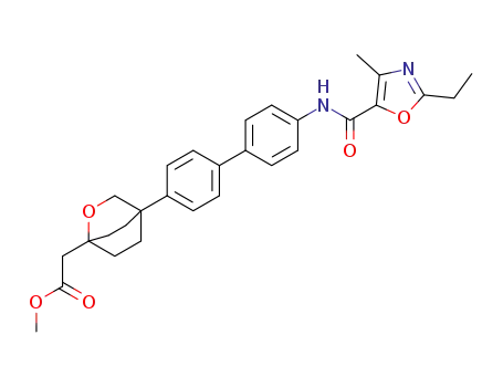 methyl 2-(4-(4'-(2-ethyl-4-methyloxazole-5-carboxamido)-[1,1'-biphenyl]-4-yl)-2-oxabicyclo[2.2.2]octan-1-yl)acetate
