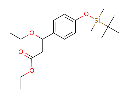 ethyl 3-(4-{[tert-butyl(dimethyl)silyl]oxy}phenyl)-3-ethoxypropionate