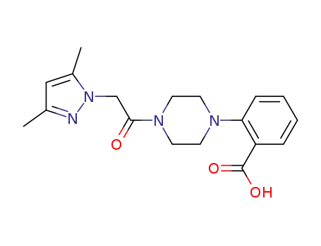 2-{4-[2-(3,5-dimethyl-pyrazol-1-yl)-acetyl]-piperazin-1-yl}-benzoic acid
