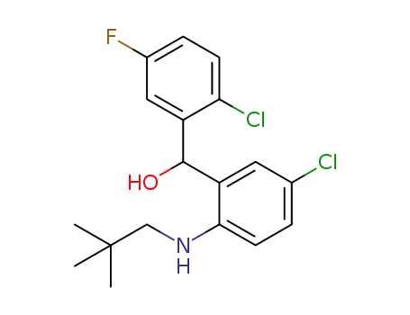 {5-chloro-2-[(2,2-dimethylpropyl)amino]phenyl}(2-chloro-5-fluorophenyl)methanol