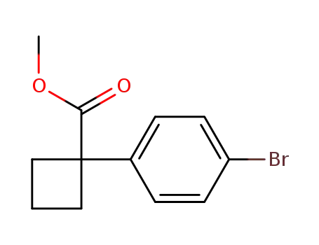 Molecular Structure of 1236357-65-5 (1-(4-BroMo-phenyl)-cyclobutanecarboxylic acid Methyl ester)