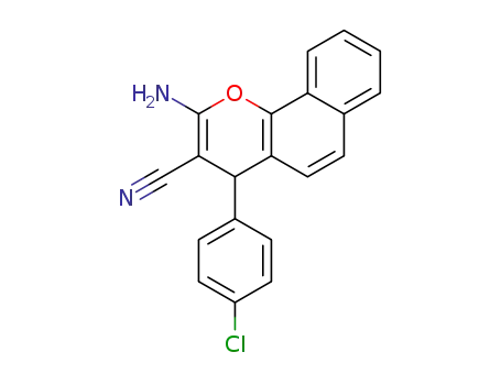 Molecular Structure of 130944-10-4 (2-amino-4-(4-chlorophenyl)-4H-benzo[h]chromene-3-carbonitrile)
