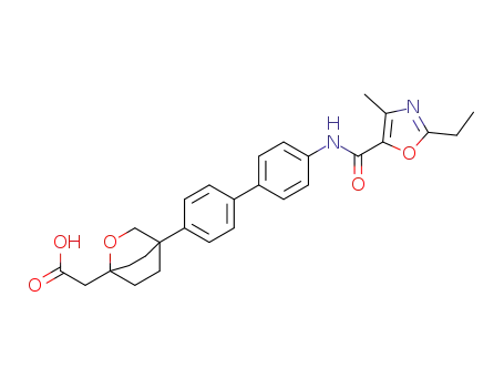 2-(4-(4'-(2-ethyl-4-methyloxazole-5-carboxamido)-[1,1'-biphenyl]-4-yl)-2-oxabicyclo[2.2.2]octan-1-yl)acetic acid