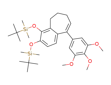 (9-(3',4',5'-trimethoxyphenyl)-6,7-dihydro-5H-benzo[7]annulene-3,4-diyl)bis(oxy)bis(tert-butyldimethylsilane)