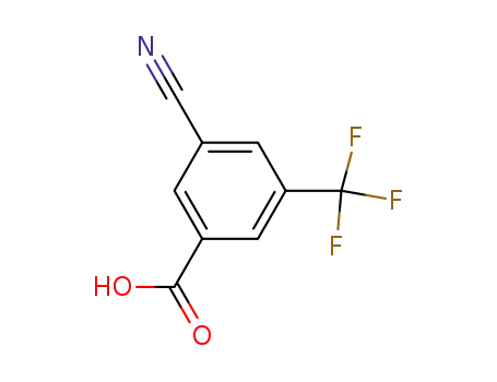 Molecular Structure of 942077-16-9 (3-Cyano-5-(trifluoroMethyl)benzoic Acid)