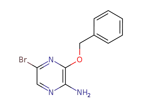 Molecular Structure of 187973-44-0 (2-AMINO-3-BENZYLOXY-5-BROMOPYRAZINE)