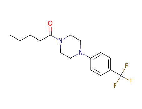 Molecular Structure of 1432445-22-1 (1-(4-(4-(trifluoromethyl)phenyl)piperazin-1-yl)pentan-1-one)
