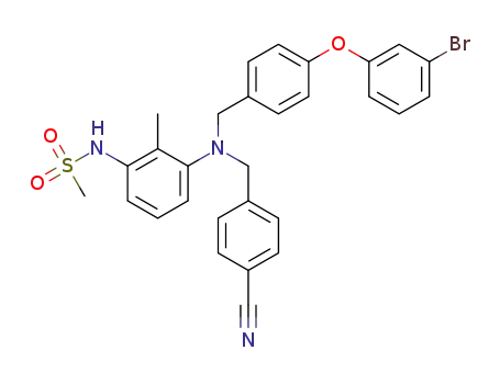 N-(3-((4-(3-bromophenoxy)benzyl)(4-cyanobenzyl)amino)-2-methylphenyl)methanesulfonamide