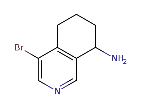 Molecular Structure of 1428651-87-9 ((rac)-4-bromo-5,6,7,8-tetrahydroisoquinolin-8-amine)