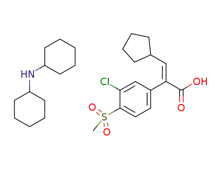 (E)-2-(3-chloro-4-methanesulfonyl-phenyl)-3-cyclopentyl-acrylic acid dicyclohexylamine salt