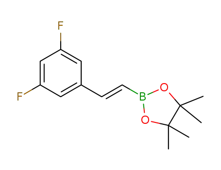 Molecular Structure of 1073354-58-1 (TRANS-2-(3,5-DIFLUOROPHENYL)VINYL BORONIC ACID PINACOL ESTER)