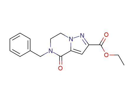 ethyl 5-benzyl-4,5,6,7-tetrahydro-4-oxopyrazolo[1,5-a]pyrazine-2-carboxylate