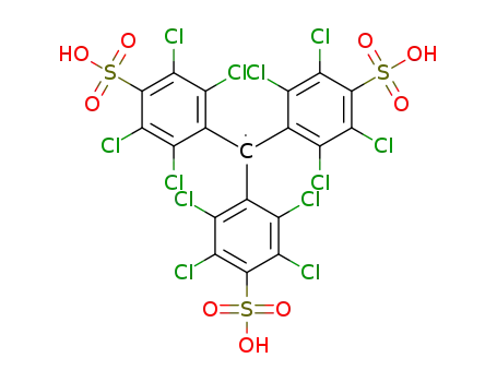 Molecular Structure of 1301767-69-0 (tris(2,3,5,6-tetrachloro-4-sulfophenyl)methane)