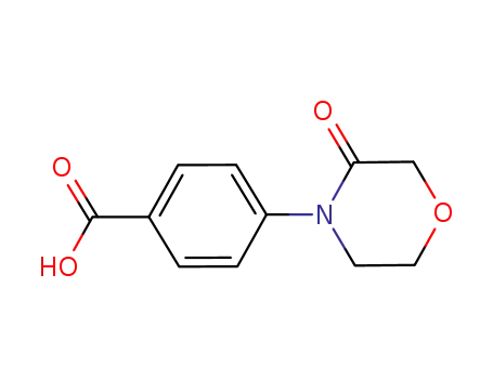 Molecular Structure of 720720-60-5 (4-(3-oxoMorpholino)benzoic acid)