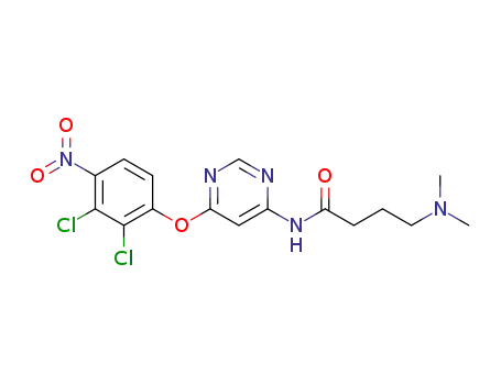 N-(6-(2,3-dichloro-4-nitrophenoxy)pyrimidin-4-yl)-4-(dimethylamino)butanamide