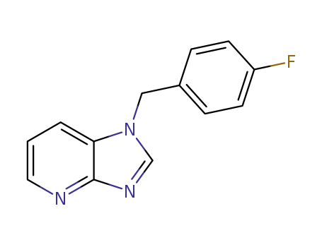 Molecular Structure of 142872-80-8 (1H-Imidazo[4,5-b]pyridine, 1-[(4-fluorophenyl)methyl]-)