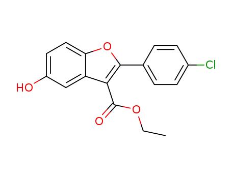 Molecular Structure of 1192977-48-2 (ethyl 2-(4-chlorophenyl)-5-hydroxybenzofuran-3-carboxylate)