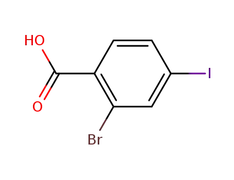 Molecular Structure of 28547-29-7 (2-Bromo-4-iodobenzoic acid)