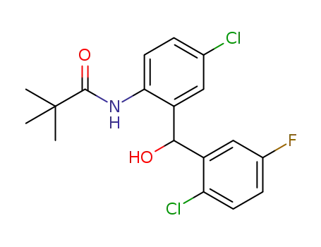 N-{4-chloro-2-[(2-chloro-5-fluorophenyl)(hydroxy)-methyl]phenyl}-2,2-dimethylpropanamide