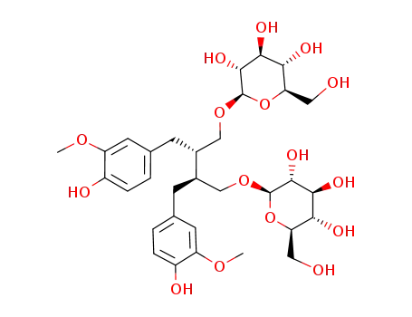 Molecular Structure of 257930-74-8 ((8S,8'S)-(-)-secoisolariciresinol diglucoside)