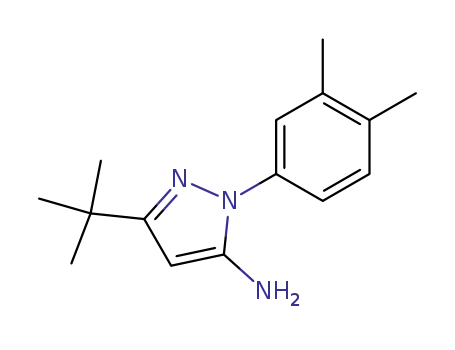 Molecular Structure of 1025893-78-0 (5-tert-butyl-2-(3,4-dimethyl-phenyl)-2H-pyrazol-3-ylamine)