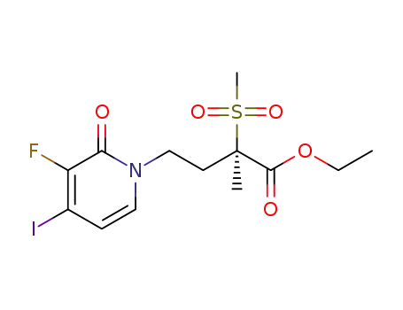 ethyl (2R)-4-(3-fluoro-4-iodo-2-oxopyridin-1(2H)-yl)-2-methyl-2-(methylsulfonyl)butanoate