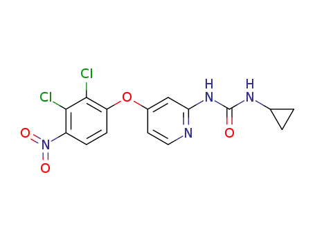Molecular Structure of 1337932-03-2 (1-cyclopropyl-3-(4-(2,3-dichloro-4-nitrophenoxy)pyridin-2-yl)urea)