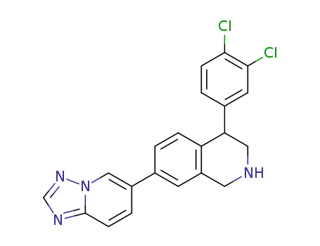Molecular Structure of 1254941-99-5 (7-([1,2,4]triazolo[1,5-a]pyridin-6-yl)-4-(3,4-dichlorophenyl)-1,2,3,4-tetrahydroisoquinoline)