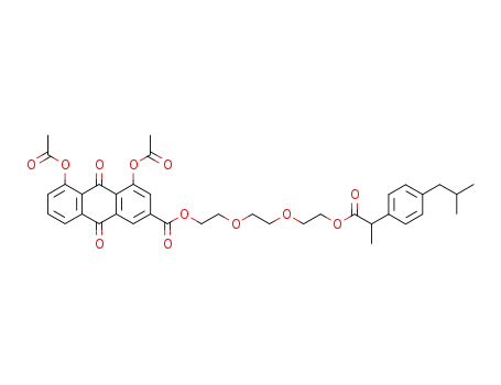 2-(2-(2-(2-(4-isobutylphenyl)propanoyloxy)ethoxy)ethoxy)ethyl 4,5-diacetoxy-9,10-dioxo-9,10-dihydroanthracene-2-carboxylate