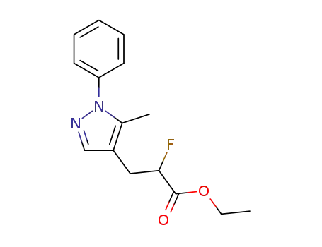 Ethyl 2-fluoro-3-(5-methyl-1-phenylpyrazol-4-yl)propionate