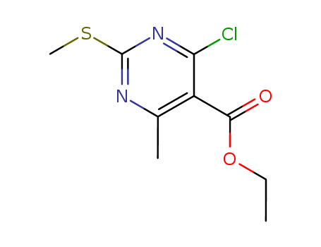 5-Pyrimidinecarboxylic acid, 4-chloro-6-methyl-2-(methylthio)-, ethyl ester