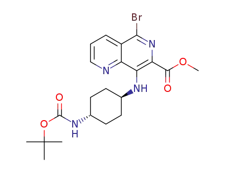 tert-butyl(1r,4r)-4-(7-(methoxycarbonyl)-5-bromo-1,6-naphthyridin-8-amino)cyclohexyl carbamate