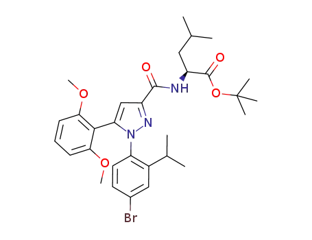 tert-butyl N-{[1-(4-bromo-2-isopropylphenyl)-5-(2,6-dimethoxyphenyl)-1H-pyrazol-3-yl]carbonyl}-L-leucinate