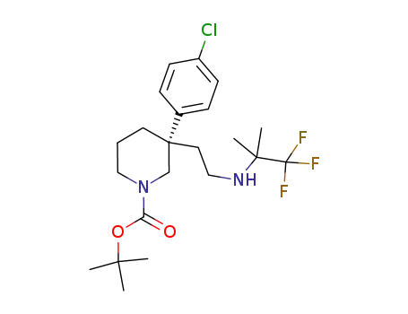 (S)-tert-butyl 3-(4-chlorophenyl)-3-(2-(1,1,1-trifluoro-2-methylpropan-2-amine)ethyl)piperidine-1-carboxylate