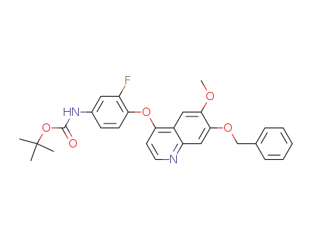 t-butyl 4-(7-(benzyloxy)-6-methoxyquinolin-4-yloxy)-3-fluorophenylcarbamate