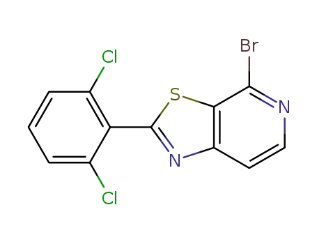 Molecular Structure of 1332598-47-6 (4-bromo-2-(2,6-dichlorophenyl)thiazolo[5,4-c]pyridine)