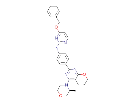 (S)-4-(benzyloxy)-N-(4-(4-(3-methylmorpholino)-6,7-dihydro-5H-pyrano[2,3-d]pyrimidin-2-yl)phenyl)pyrimidin-2-amine