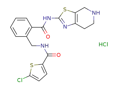N-[2-(4,5,6,7-tetrahydro[1,3]thiazolo[5,4-c]pyridin-2-ylcarbamoyl)benzyl]-5-chlorothiophene-2-carboxamide hydrochloride