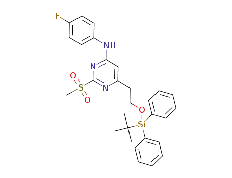 6-[2-(tert-butyldiphenylsilyloxy)ethyl]-N-(4-fluorophenylamino)-2-(methylsulfonyl)pyrimidin-4-amine