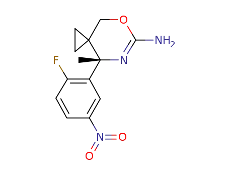 (S)-8-(2-fluoro-5-nitro-phenyl)-8-methyl-5-oxa-7-aza-spiro[2.5]oct-6-en-6-ylamine